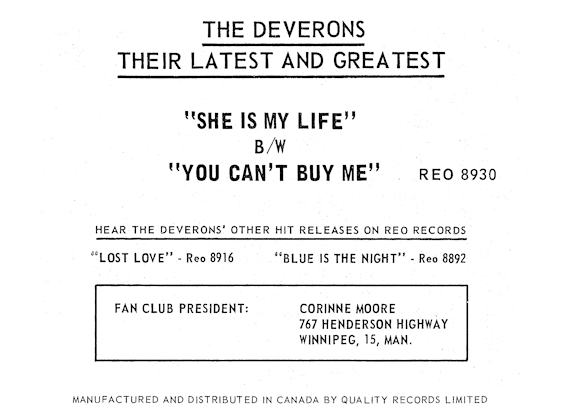 Promotional Card
                              1966 (Back)