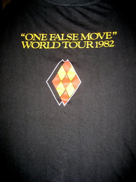 Harlequin One False Move World Tour
                              T-Shirt 1982 Back