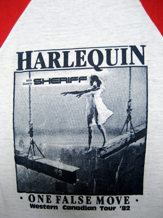 Harlequin One False Move
                              Western Canadian Tour T-Shirt 1982