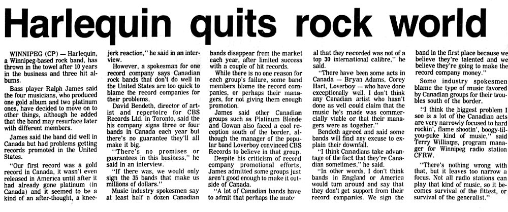 Newspaper Article 1985