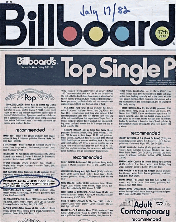 Billboard July 17, 1982