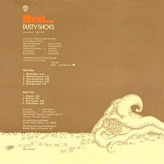 Dusty Shoes Album Back Cover