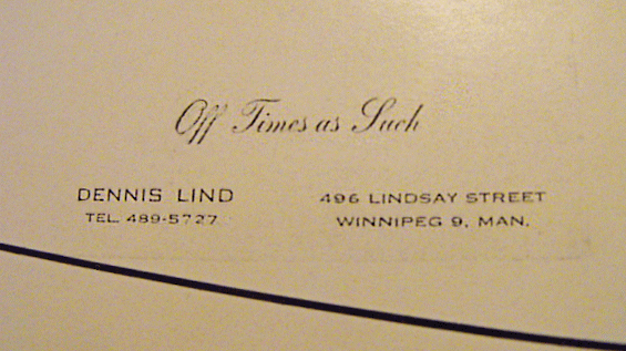 Manager's Business Card
                              (Dennis Lind)