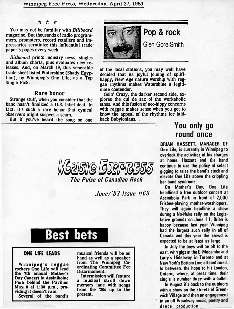 Newpaper Artciles April - June
                              1983