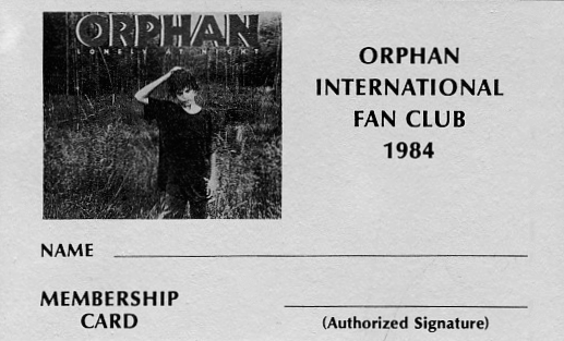 1984 Fan
                              Club Card