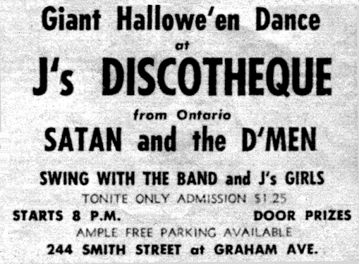 J's
                              Discotheque Newspaper Ad