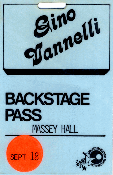 Gino
                              Vannelli at Massey Hall