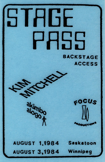 Kim
                              Mitchell August 1 & 3, 1984