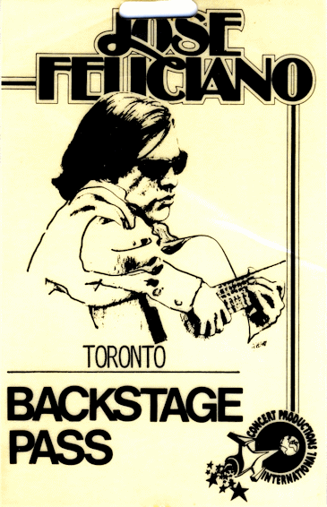 José Feliciano
                              in Toronto