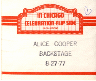 Alice Cooper
                              August 27, 1977 Celebration Flip Side