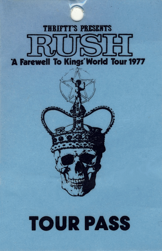 Rush Tour
                              Pass 1977